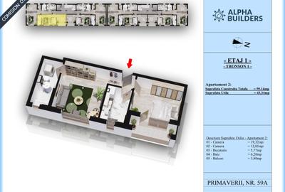 ✅Nou: Primăverii 59 by Alpha Builders | Apartamente cu 2 camere - 5