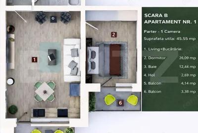 Apartament cu 2 camere în Sânpetru - 2