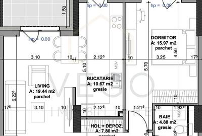 Apartament cu 2 camere semidecomandat în Mărăști - 4