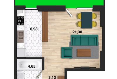 Vanzare garsoniera parter cu terasa proprie - 4