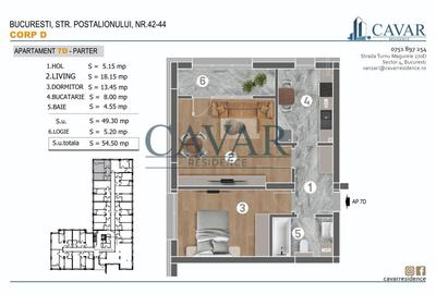 Apartament cu 2 camere decomandat în Brâncoveanu - 2