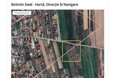 Bolintin-Deal str.Campul nou intravilan rezidential 1383mp deschidere strada 26m