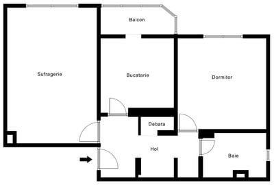 Apartament cu 2 camere decomandat în Gara - 12