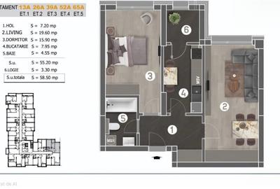 Apartament cu 2 camere decomandat în Berceni - 12