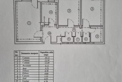 Apartament cu 3 camere decomandat, mobilat în P-ța Muncii - 8