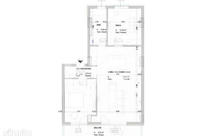 Apartament cu 3 camere decomandat în Dârste - 8