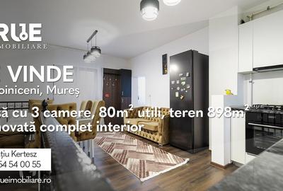Casă cu 3 camere, 80m² utili + teren 898m², Voiniceni! - 1