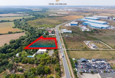 Teren 7.500 mp cu FS 91 m la E70 si Bega - ideal dezvoltare servicii - 2