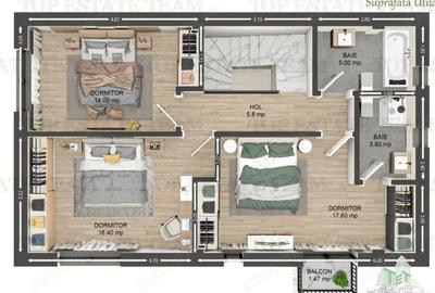 Vila individuala cuplata, in complex rezidential modern, cu 4 camere, toate utilitatile, Drumul Tabe - 6