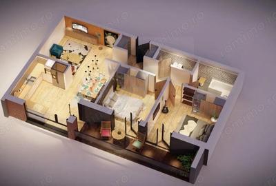 Apartament cu 3 camere decomandat în Central