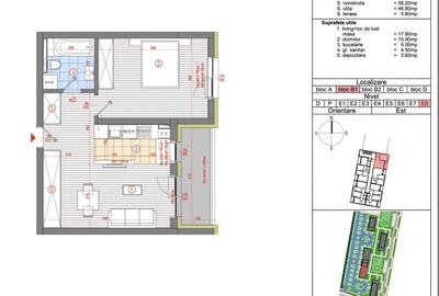 Apartament cu 2 camere semidecomandat, mobilat în Tractorul - 21