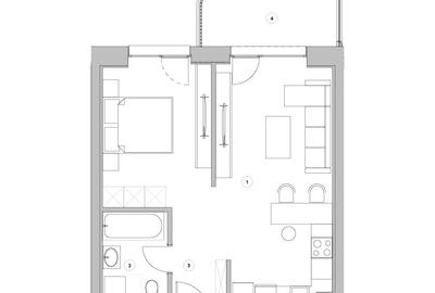 Apartament cu 2 camere decomandat în Pipera - 12