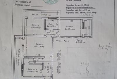 Trei camere etajul 1 , apartament Central. - 5