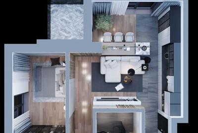 Apartament cu 2 camere nedecomandat în Podul de Fier - 2