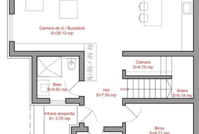 Duplex cu 5 camere cu Teren 372 Mp în Dumbrăvița - 11