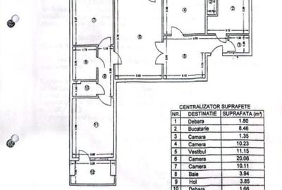 Apartament 4 camere, 96 mp utili, 2 băi, 2 balcoane – Zona Dristor  V5 - 1