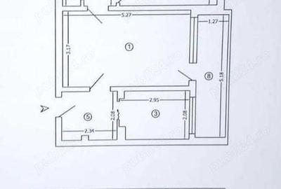 Apartament cu 2 camere semidecomandat în Central - 1