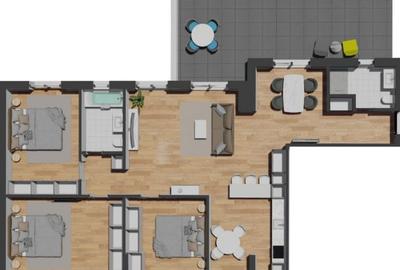 Apartamente semifinisate de 2/3 camere, la 2 minute de VIvo Mall - 13