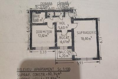 Apartament cu 2 camere decomandat în Central - 8