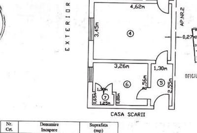 Apartament cu 2 camere semidecomandat în Nord