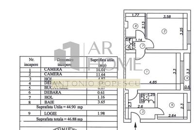 Apartament cu 2 camere semidecomandat, mobilat în Nord - 10