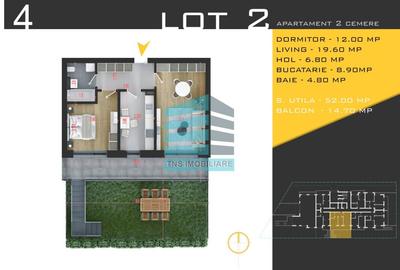 Apartament Modern 2 Camere, 54 mp Gradina, Pallady  Teclu - 5
