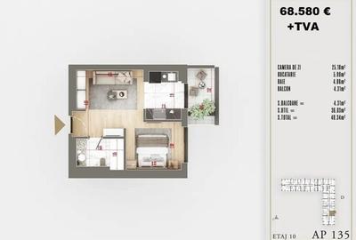Confort urban: garsonieră de 40.34 m? cu design bine gândit - 1