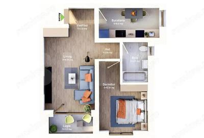 Apartament de 2 camere, loc de parcare inclus, TVA INCLUS