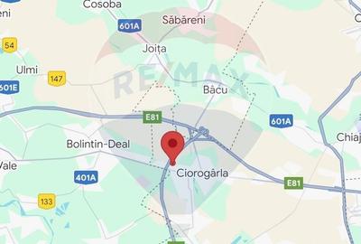 Teren 14.863mp, deschidere 42mp, acces 3 laturi - Ciorogarla, langa A0 - 10