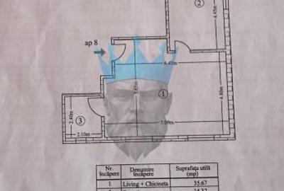 Apartament cu 2 camere nedecomandat, mobilat în Brâncoveanu - 17