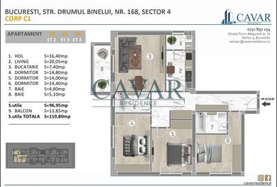 Apartament cu 4 camere decomandat, mobilat în Brâncoveanu - 2