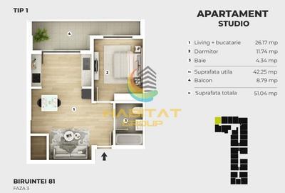 Apartament cu 2 camere decomandat în Vest