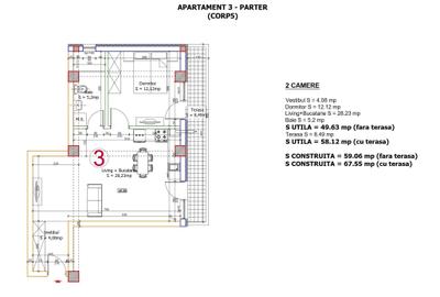 Apartament cu 2 camere în Central