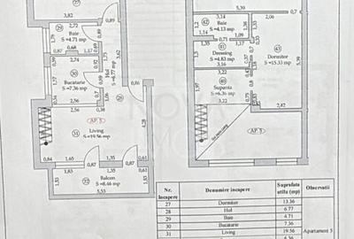 Apartament cu 3 camere în Cristian