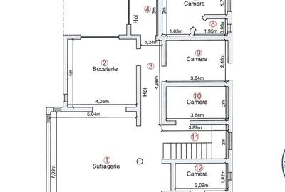 Casă cu 6 camere cu Teren 697 Mp în Central