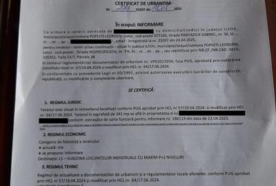 Teren de 341 mp, în Central - 4