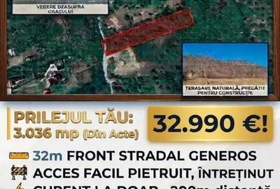 Teren de 3039 mp, în Podgoria
