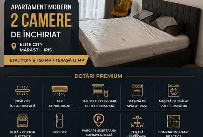 Apartament cu 2 camere semidecomandat, mobilat în Iris