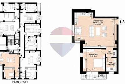 Apartament cu 2 camere semidecomandat în Theodor Pallady