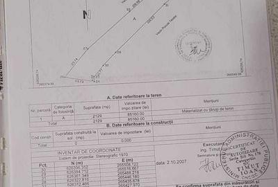 Teren de 2129 mp, în Oncea