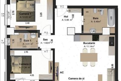 Apartament cu 3 camere decomandat în Tudor
