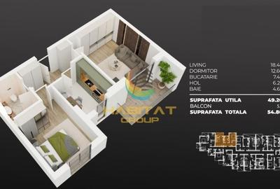 Apartament cu 2 camere decomandat în Sud - 2
