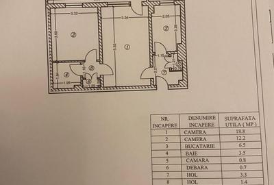 Apartament cu 2 camere semidecomandat în Nord