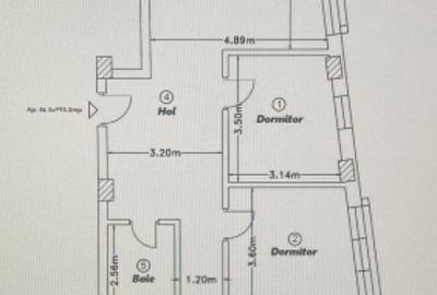 Apartament cu 4 camere semidecomandat în Central
