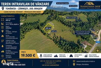 Teren de 480 mp, în Bran