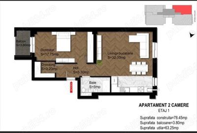 Apartament cu 2 camere în Dămăroaia - 1