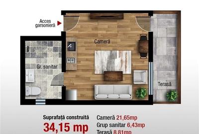 Garsoniera Imobil Nou Busteni Zamora - 1