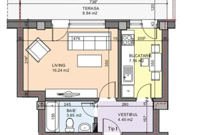 Garsoniera spatioasă de închiriat în zona Grand Arena - 15