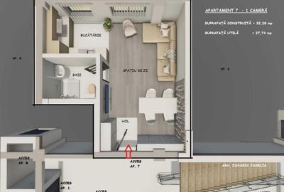 Apartament cu 2 camere decomandat în Ștefan cel Mare