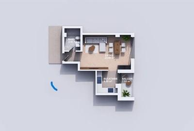 Apartament nou 38 mp | Comision 0% - 1250 euro / mp TVA inclus - 3